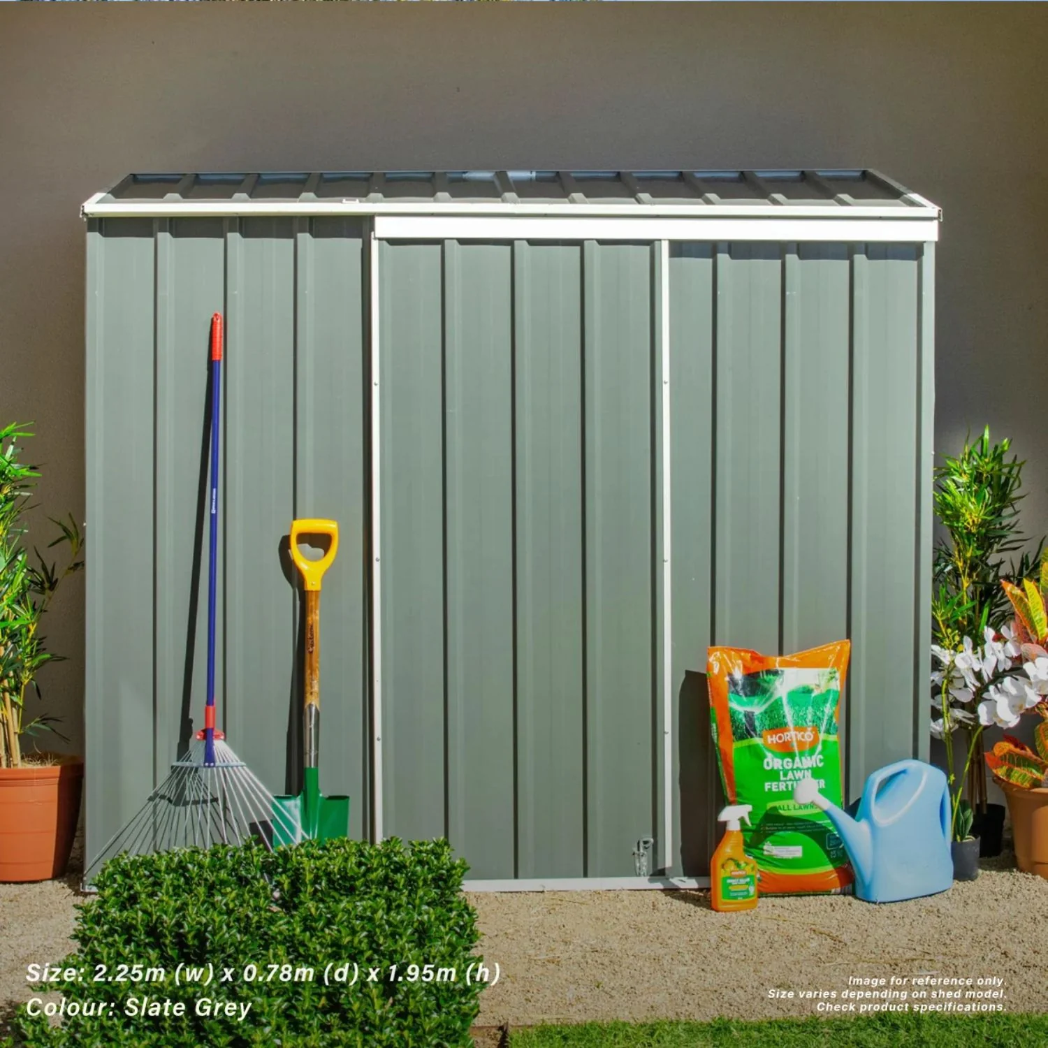 2.25m x 0.78m Narrow Slider Garden Shed - Image 14