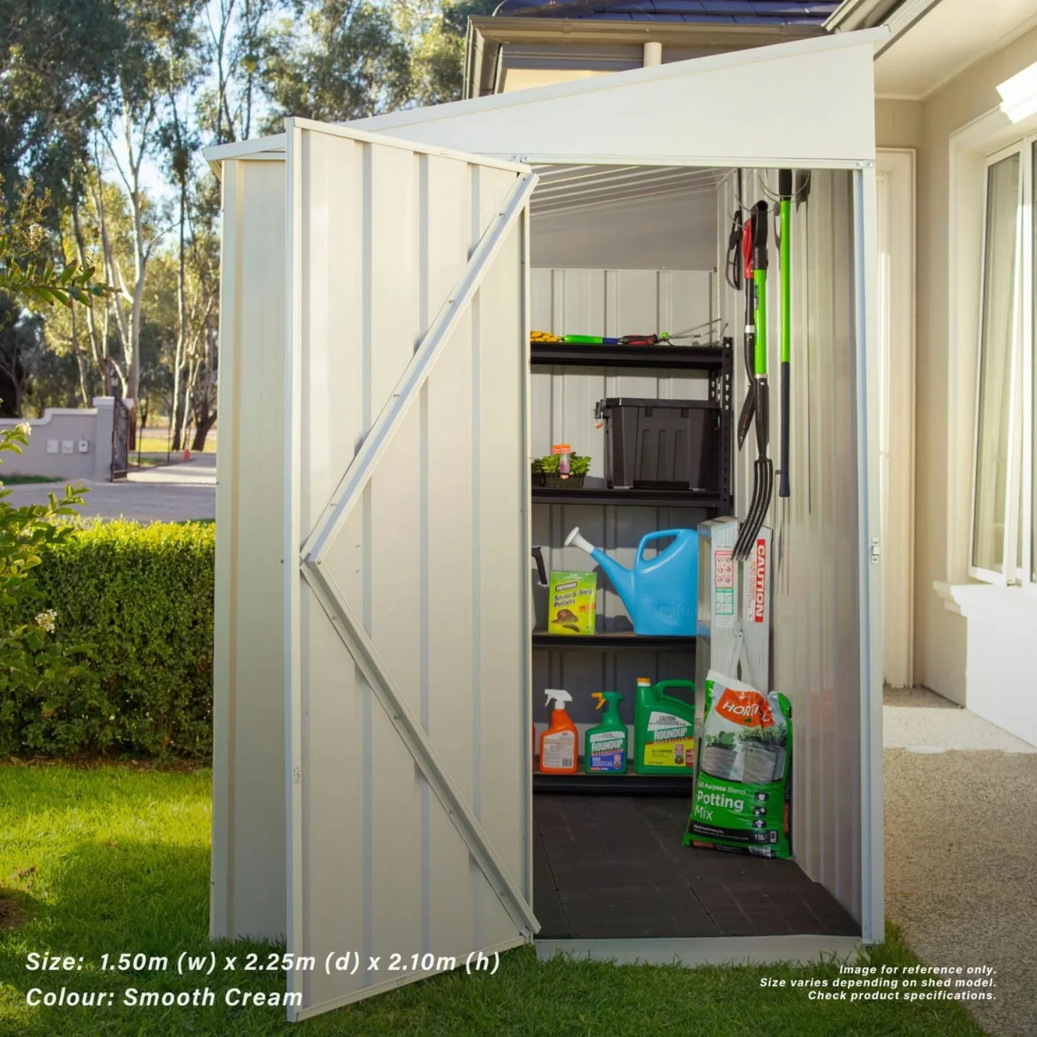 1.5m x 2.25m x 2.1m Skillion Roof Garden Shed - Image 14